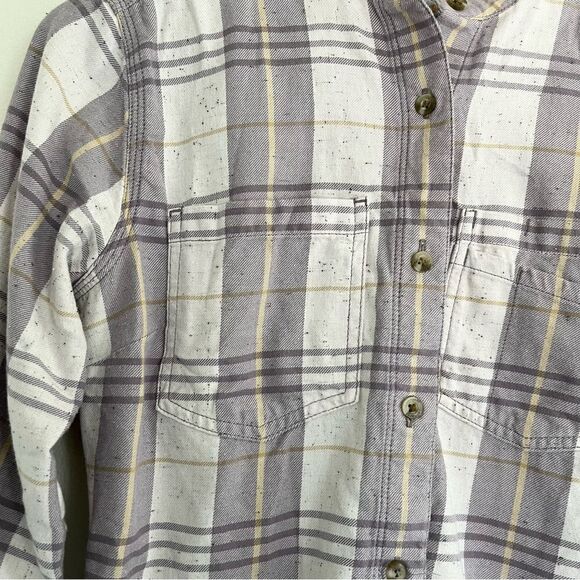 Carhartt Women’s 3/4 Sleeve Midweight Plaid Shirt Size XS - Picture 4 of 9